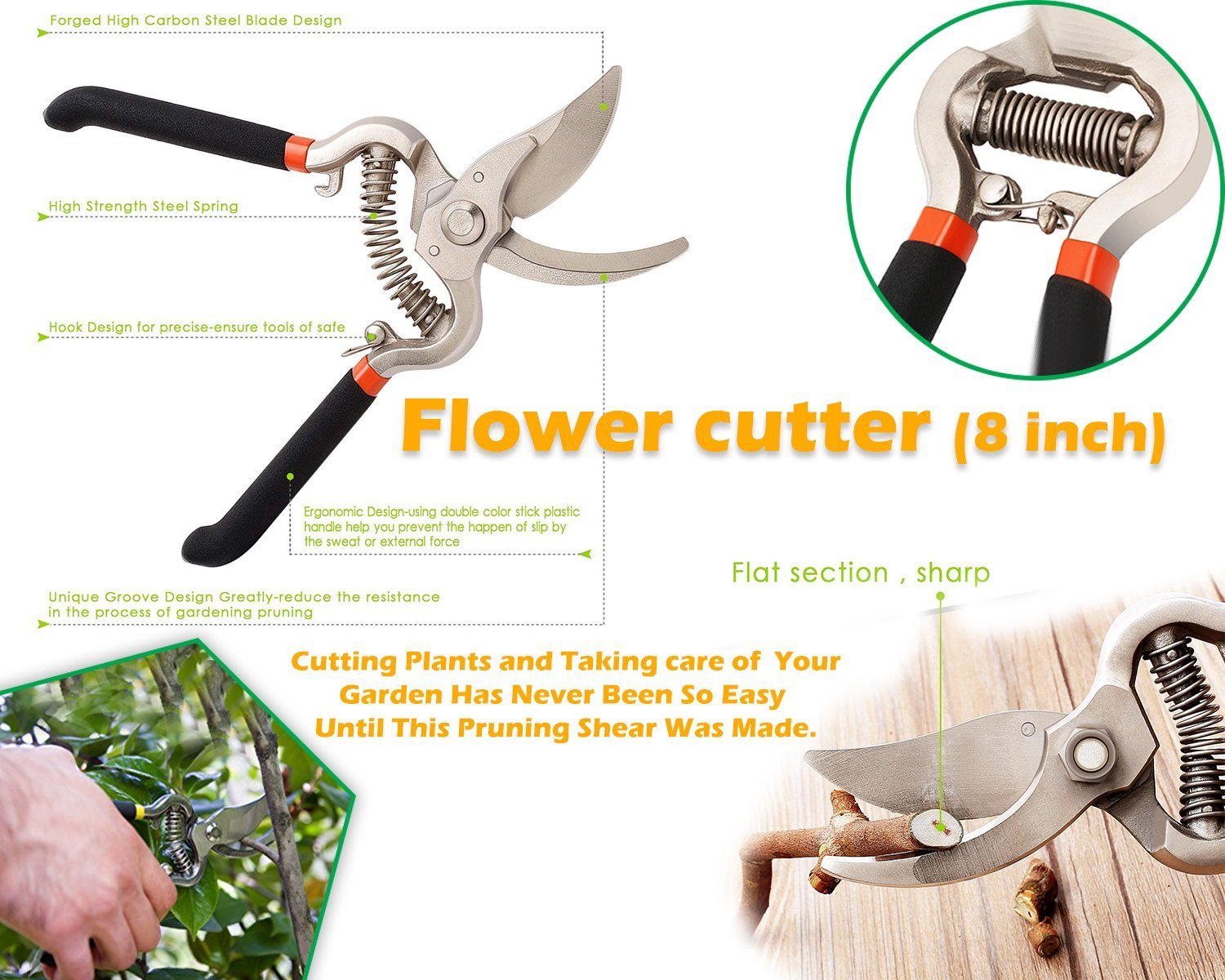 0466 Garden Shears Pruners Scissor (8 inch) - SkyShopy 0466 Garden Shears Pruners Scissor (8 inch) - SkyShopy